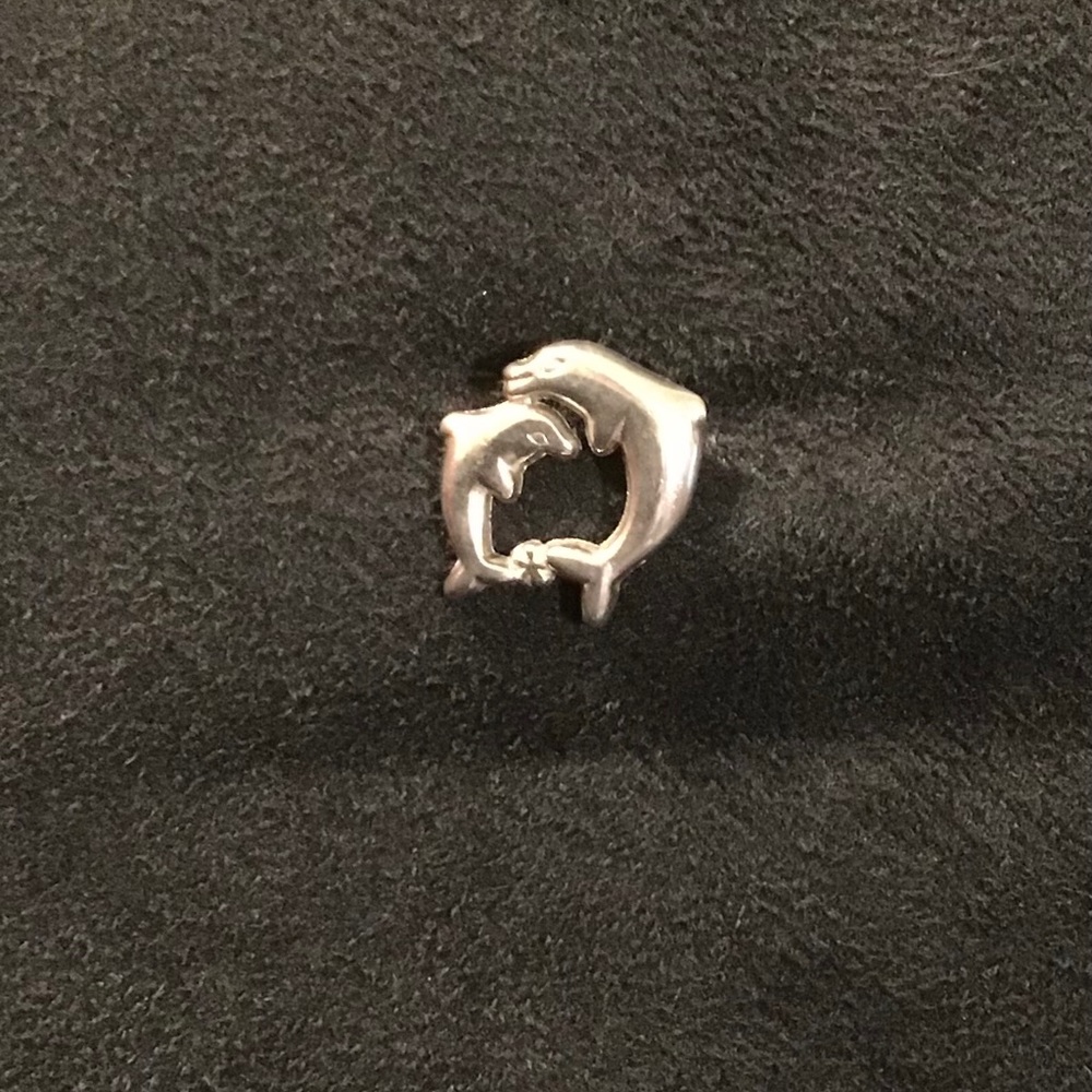 Silver dolphin pin